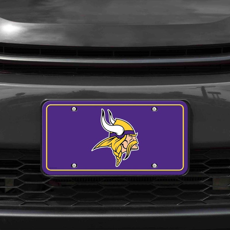 UNIQUELY ORIGINAL STORE NFL Football Minnesota Vikings Team Logo Metal Auto Tag 6" x 12" - Great for Truck/Car/SUV - Image 2